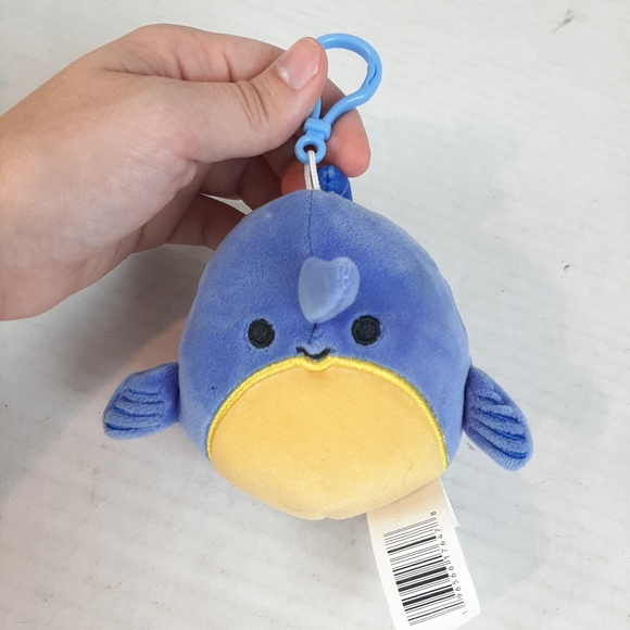 🔥Squishmallows Official Kellytoy 3.5 Clip On Swish the Swordfish  - Picture 1 of 2